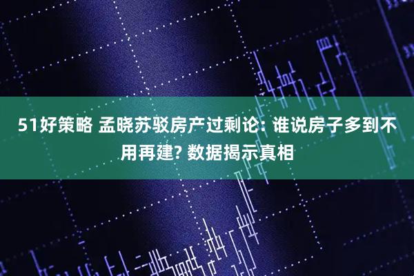 51好策略 孟晓苏驳房产过剩论: 谁说房子多到不用再建? 数据揭示真相